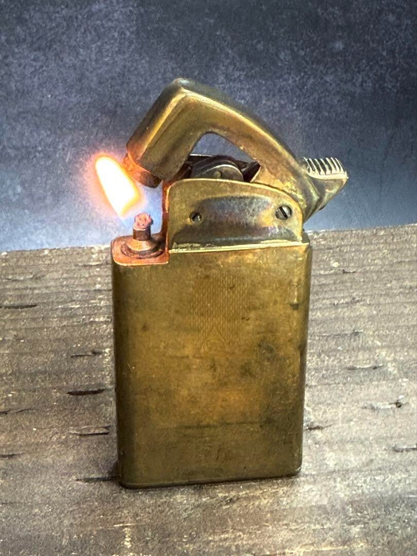 Vintage THORENS Masterpiece Oil Lighter Gold Swiss Made Working Rare Retro DHL