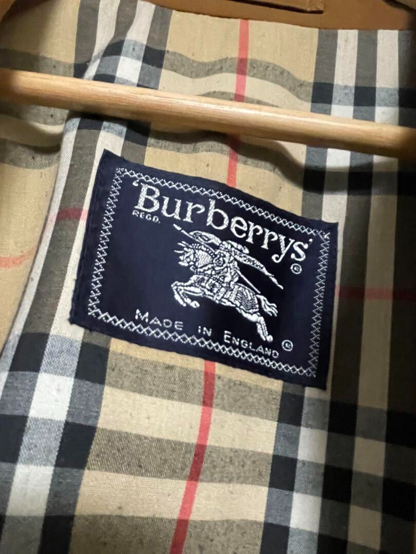 Burberrys Vintage Hunting Coat Men Size L Brown Nova Check Made in England EX