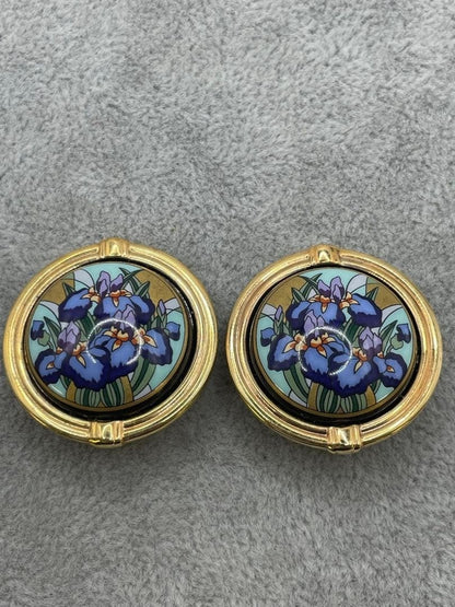 '- Michaela Frey Wien Rare Authentic Classic Earrings Gold Vintage Jewelry