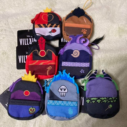 Disney Villains Backpack Mascot Set of 7 New, Tags Attached, Plush