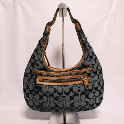 Coach Signature Denim Hobo Shoulder Bag Vintage Authentic Rare Item