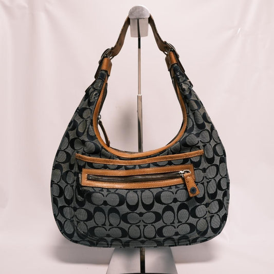 Coach Signature Denim Hobo Shoulder Bag Vintage Authentic Rare Item