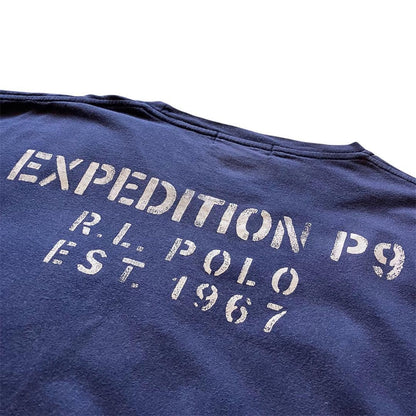 Rare 90 s Made in USA Ralph Lauren Pocket T Shirt Navy XL RRL