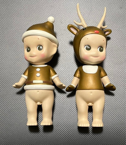 Sonny Angel Christmas 2006 limited Gold Santa Reindeer figure set