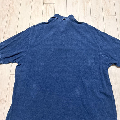 90s Polo Ralph Lauren Vintage Dragon Embroidery Indigo Polo Shirt 3XL F/S