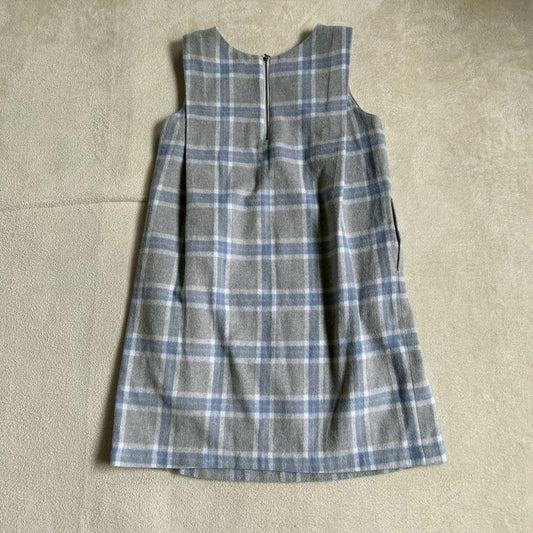 【Alicia Pageboy】 Check Pattern Mini Dress Sleeveless One Size