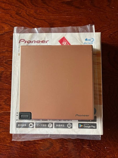 Pioneer BDR-XD08GL Portable Blu-ray Drive Gold USB Type-C Rare Japan Used