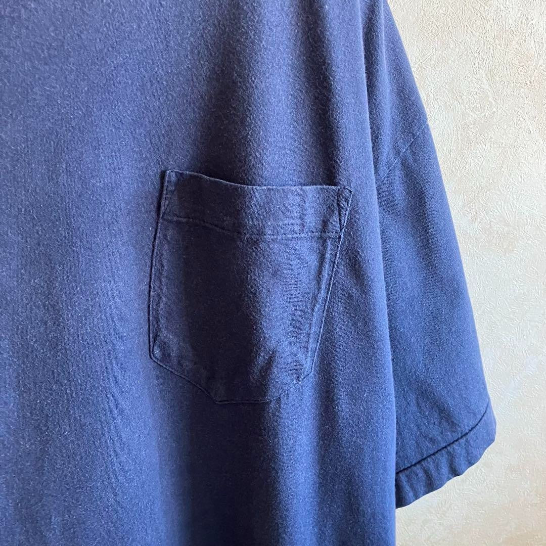 Rare 90 s Made in USA Ralph Lauren Pocket T Shirt Navy XL RRL