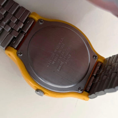 Apple Computer Novelty Analog Watch Picasso Color Yellow No Box Used