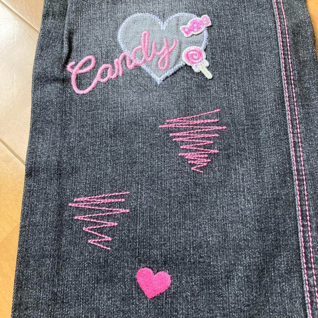 Mezzo Piano m424 Kids Denim Pants Retro Embroidered Cute Used