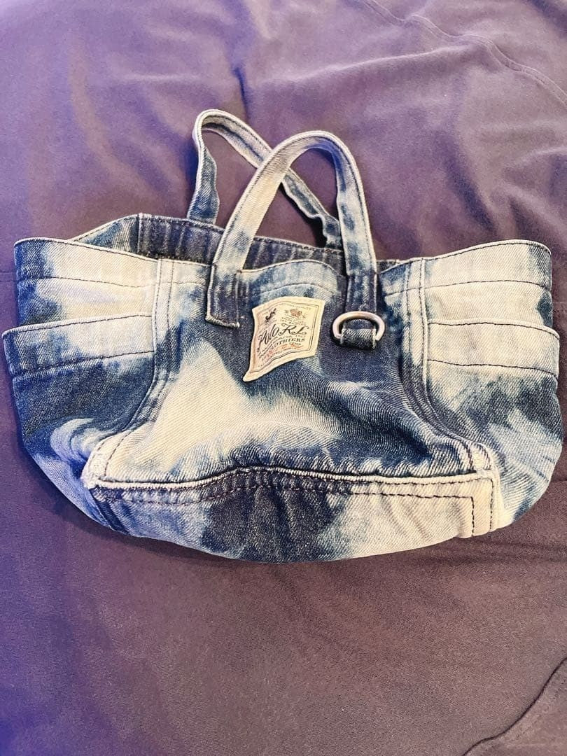 Polo Ralph Lauren Denim Mini Tote Bag Vintage Style PRL Patch Blue Rare Casual