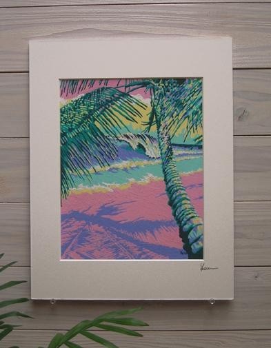 Hawaiian Painting Replica: Pastel Beach Painting Poster picture.