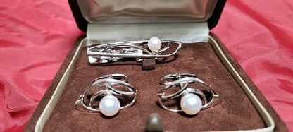 Mikimoto Tie Pin Cufflinks Pearl Silver 925 1 Point Storehouse