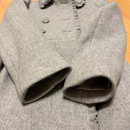 Kate Spade Grey Long Coat Ribbon Coat Beige Size 0