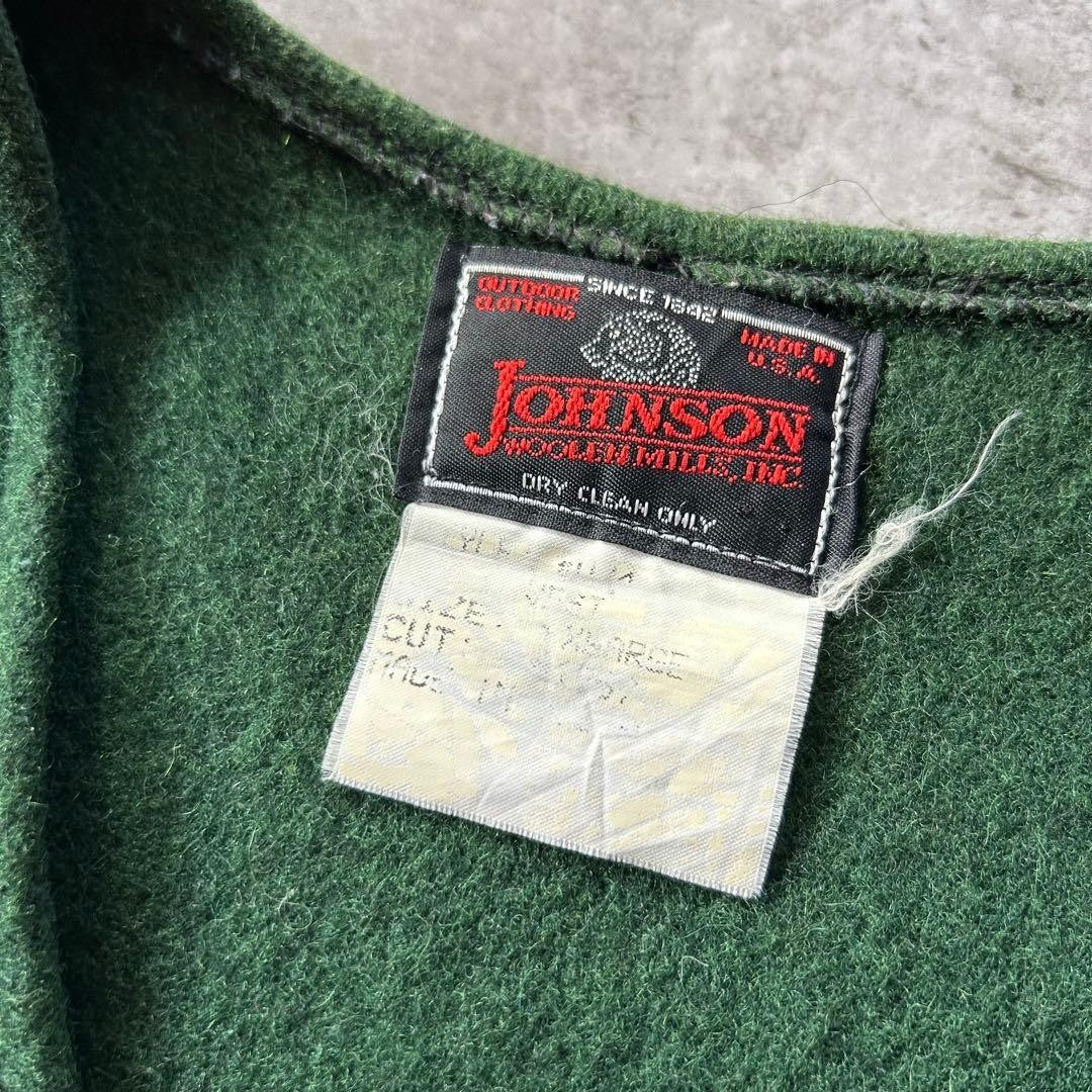 Vintage Johnson Woolen Mills Wool Vest XL Green USA Made