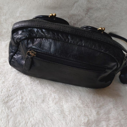 Tsumori Chisato Clasp Shoulder Bag Black 10.2 inches