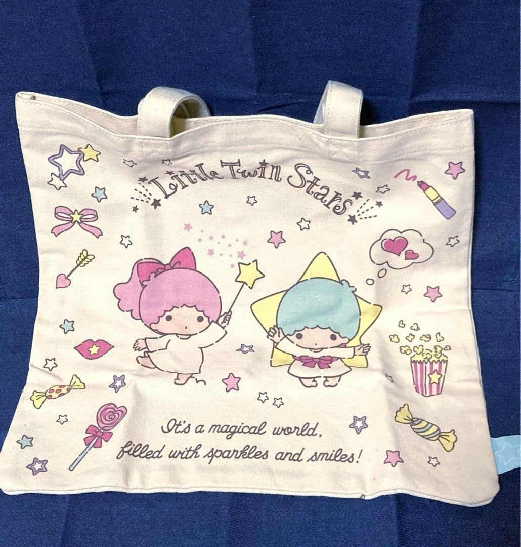 Sanrio Little Twin Stars KIKI LALA Tote Bag Handbag 2019 Unused Rare