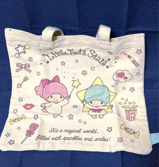 Sanrio Little Twin Stars KIKI LALA Tote Bag Handbag 2019 Unused Rare