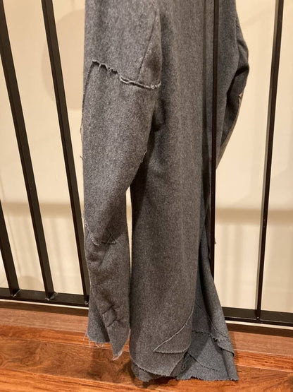 Greg Lauren Wool Poncho Coat Gray Size 1 Made in USA