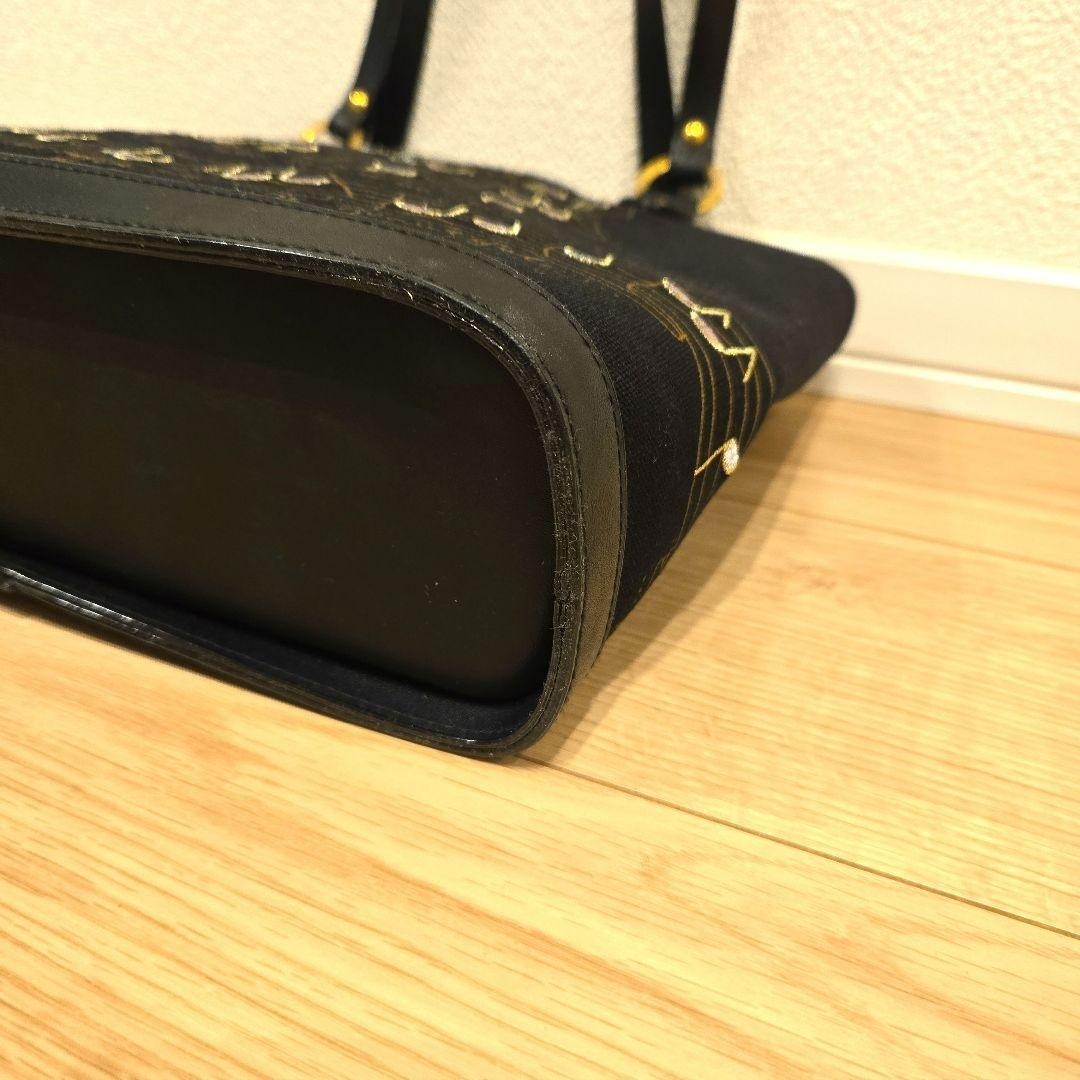 Rare Lulu Guinness Music Score Design Tote Bag (Black)