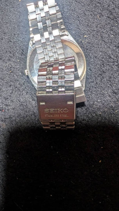 SEIKO Quartz Watch Dark Brown Showa Retro