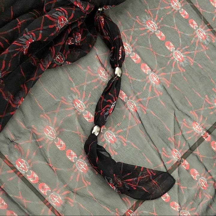THOMAS WYLDE Organza Stole Spider Pattern 100x172cm