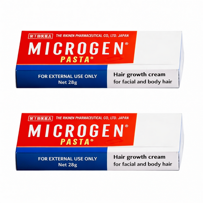 MICROGEN PASTAE 28g Body Hair Growth Cream eyebrows beards chest 2 Set Japan