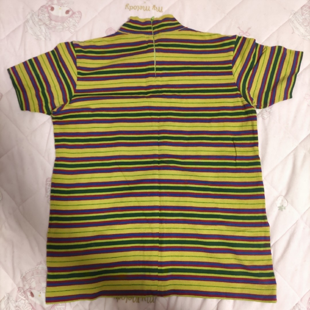 USED REDUCED PRICE RETRO ISSEY MIYAKE STRIPED SKIRT SET (SIZE M) GOOD
