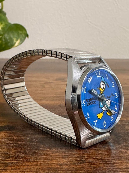 Disney Analog Manual Women Rare Retro Donald Duck Watch (Hand-Wound) Vintage