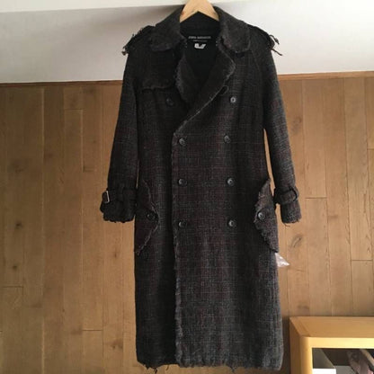 JUNYA WATANABE CdG Fringe Long Coat S AD2011 Comme des Garcons Japan Rare