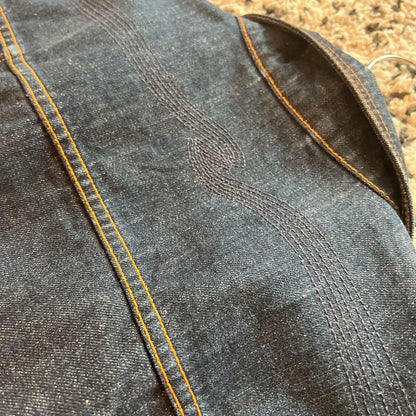 Nudie Jeans Co Indigo Denim Jacket with Check Lining Size M