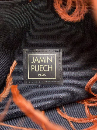 Jamin Puech Feather Fringe Shoulder Bag Women's Brown Auth From Japan Ra
