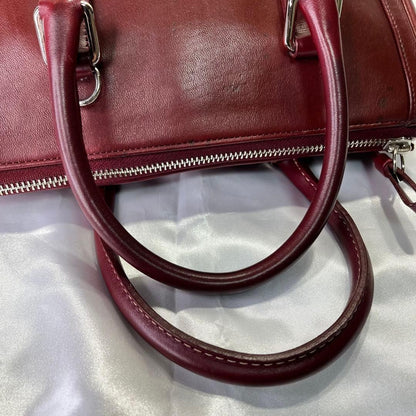COACH 9421 Vintage 2Way Shoulder Bag Leather Wine Red Handbag Authentic