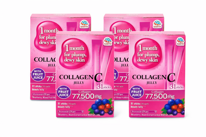 Earth Collagen C Jelly berry Acai Blueberry Cassis 10g 31sticks x 4 set Japan