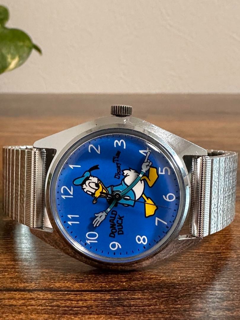 Disney Analog Manual Women Rare Retro Donald Duck Watch (Hand-Wound) Vintage