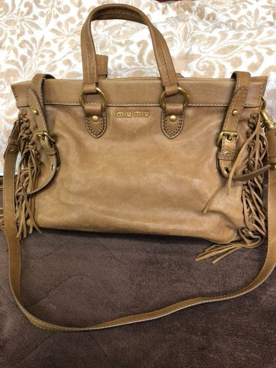 miumiu Miu Miu Fringe Shoulder Bag 2way USED JAPAN
