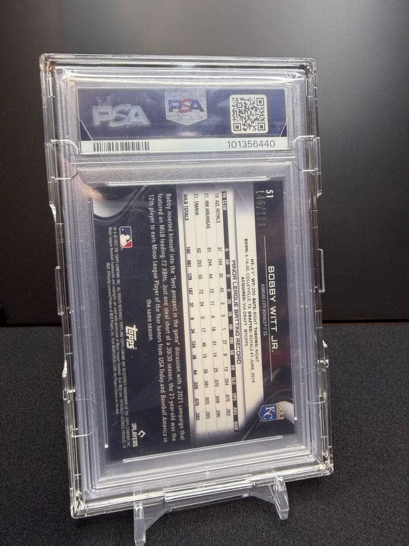 2022 Topps Chrome Black Refractor Bobby Witt Jr. PSA9 from Japan