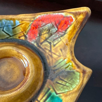 USA Vintage Mid Century Ashtray 60s 70s Ceramic Collectible Used