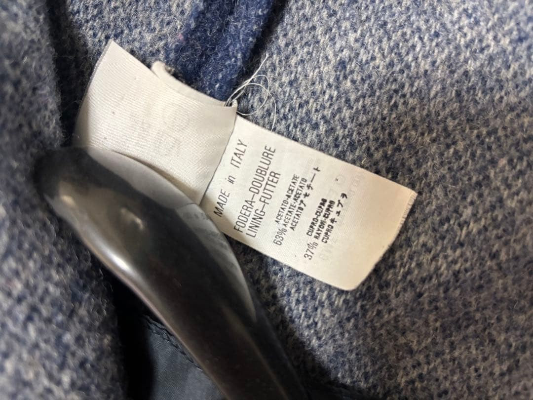 Missoni Women XL Navy Double Breasted Pea Coat 46 Luxury Unique Elegant Italian