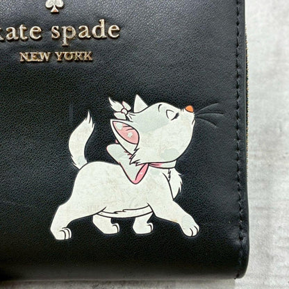 Kate Spade x Disney Aristocats Marie Cat Mini Wallet Black Used From Japan