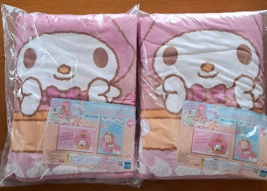 Sanrio My Melody Fluffy Blanket Pink Set of 2 Strawberries