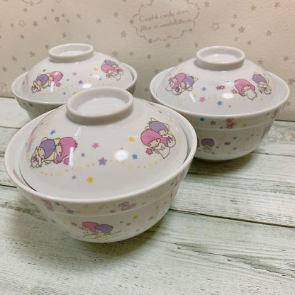 RARE Sanrio Little Twin Stars Kiki Lala 2004 Ceramic Bowl Set of 3