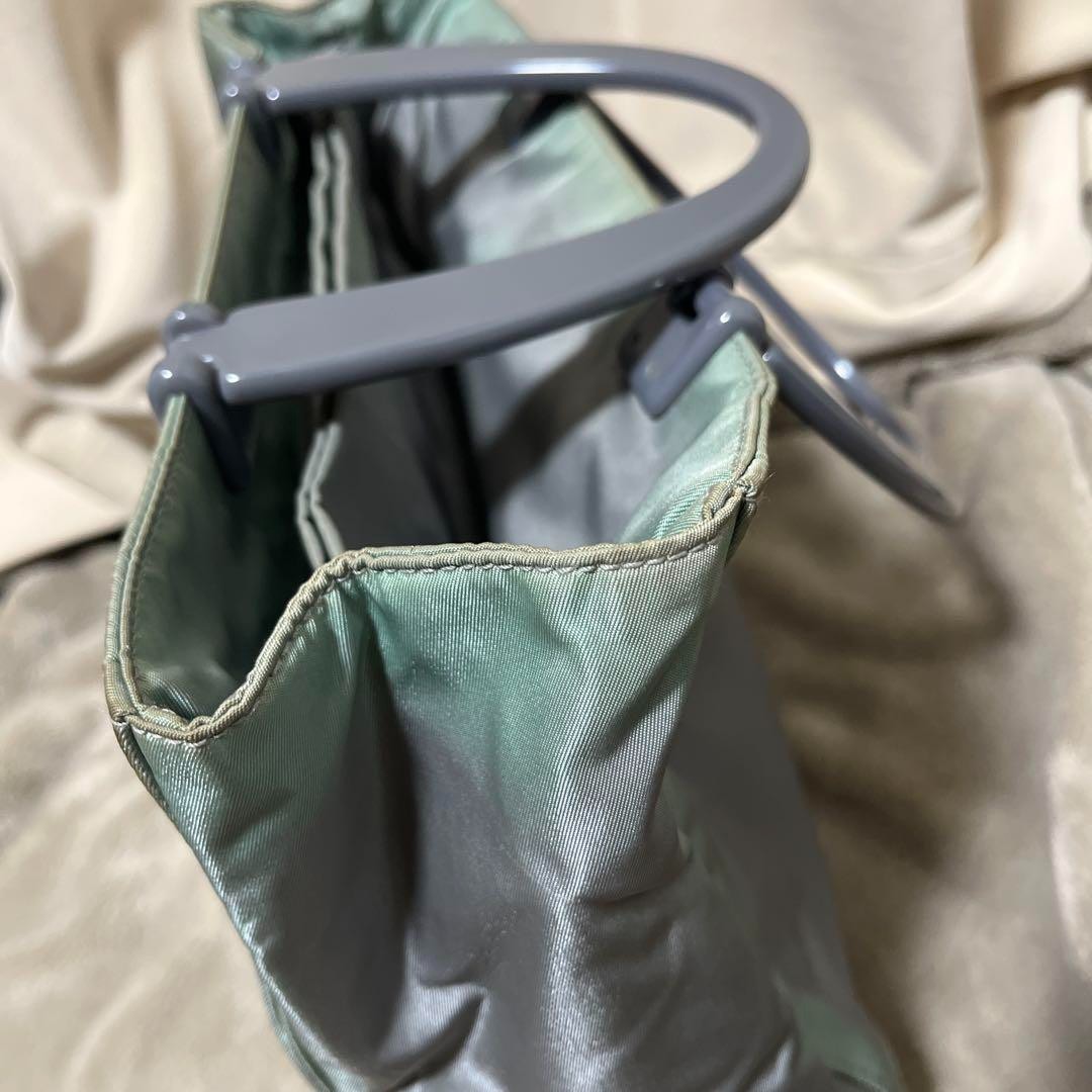 PRADA Tote Bag Triangle Logo Plastic Handle Tote Bag From Japan