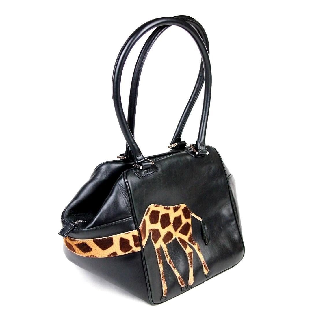 GILLI Vintage Cube Dice Shaped Handbag Italy Leather Rare Designer Bag