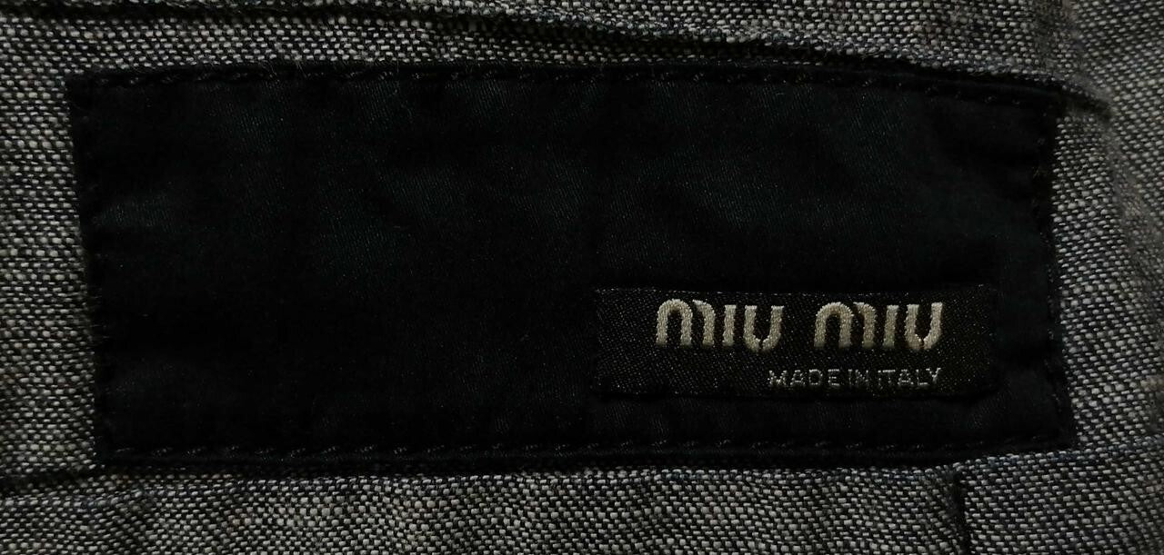 miumiu denim jacket size M length 19.6 inches