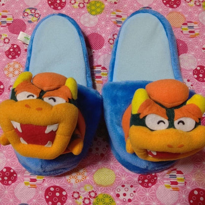 Nintendo Super Mario World Slippers Yoshi Bowser Set Collectible Rare