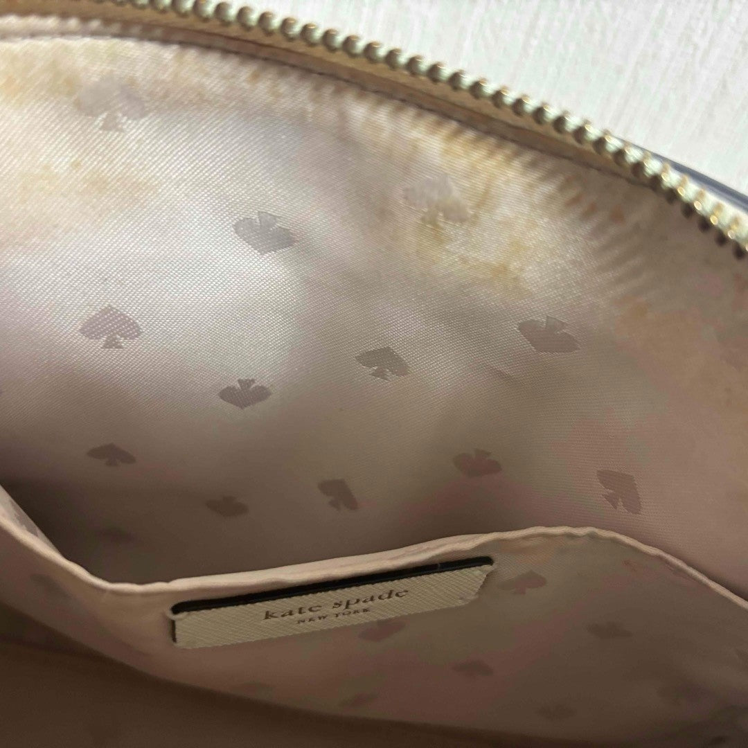 Kate Spade White Basket Summer Shoulder Bag