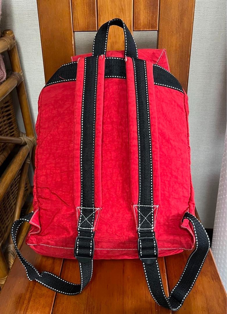 Vintage Pooh Backpack Red 17.7in Cute Retro Collectible Used Japan