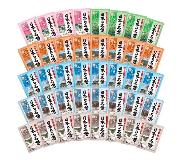 Kokochi Bath Japanese Famous Hot Springs 8 Type Bath Salt 1.1 oz (30g) x 56 Pack