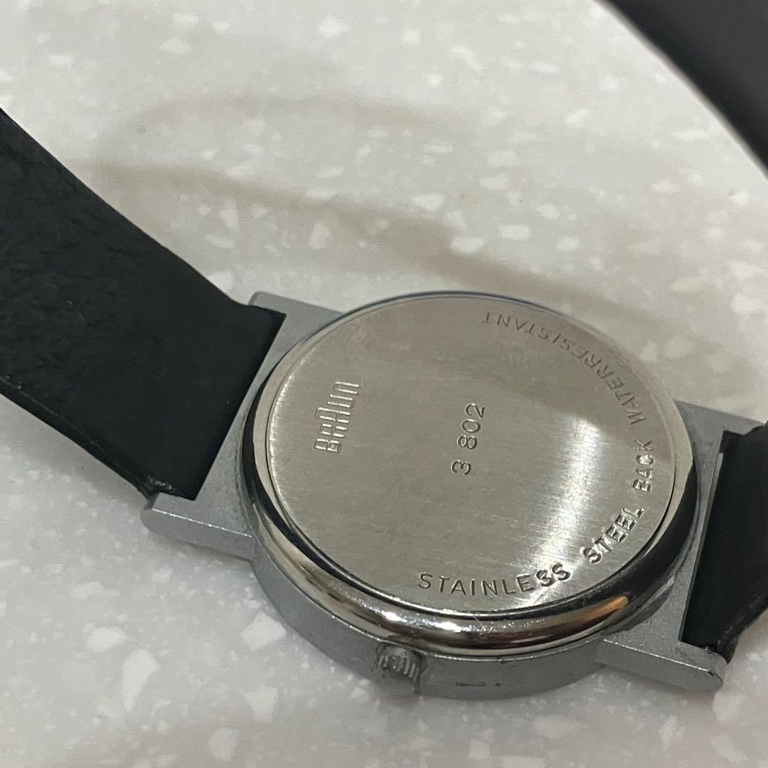 Junk BRAUN Quartz Watch Black German Design Not Working Vintage Rare Japan